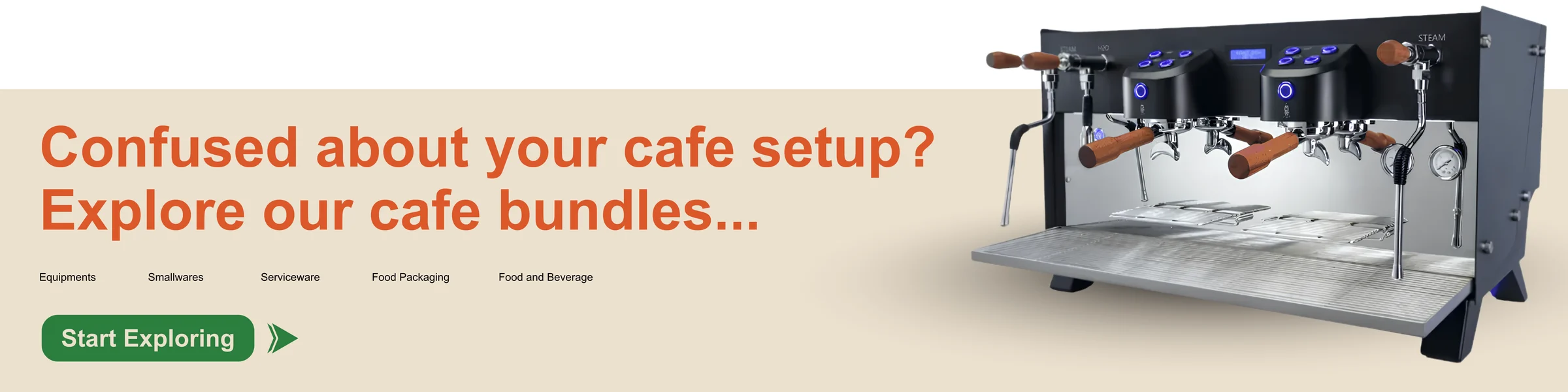 Confused about your cafe setup? Explore our cafe bundles.