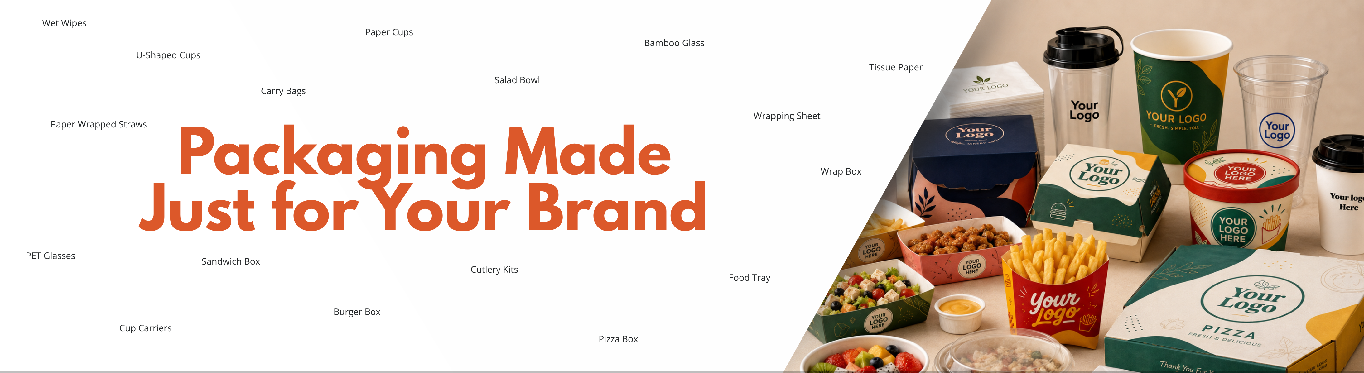 Customized food packaging for hospitality brands