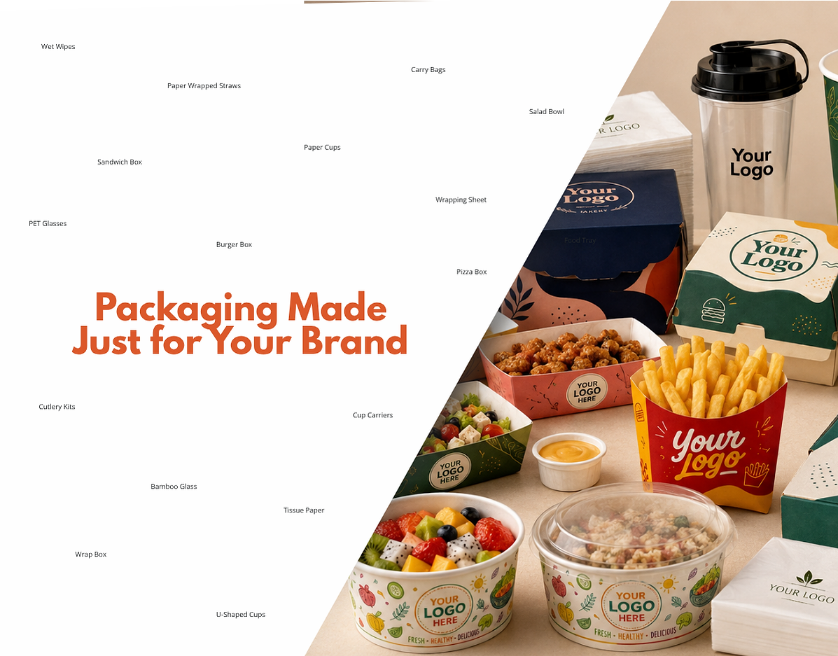 Customized food packaging for hospitality brands