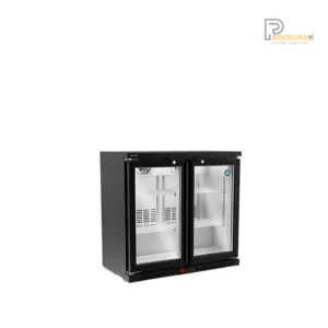 Hoshizaki 2-Door Back Bar Cooler – Sleek Black Finish, 196L Capacity